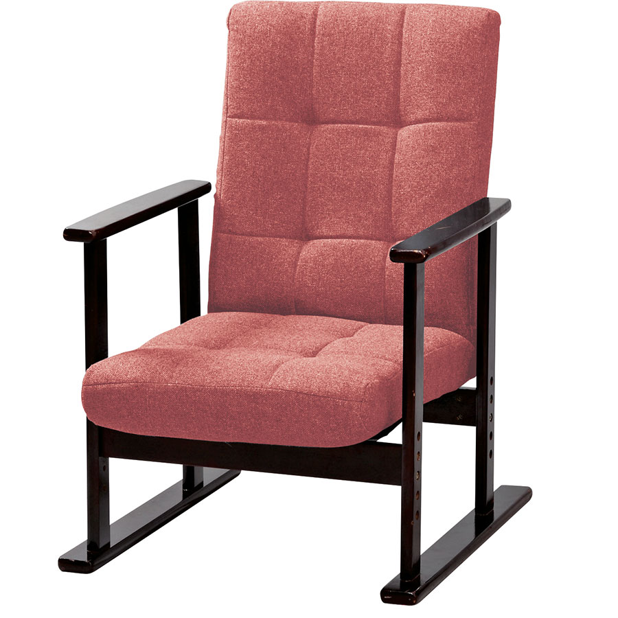 リクライニング機能付き高座椅子 使いやすいミドルサイズ 安楽椅子 125-16153｜詳細画像