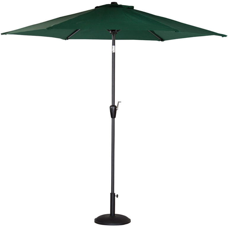 傘の向きを調整できるガーデンパラソル 開閉に便利なレバー付き アウトドアに