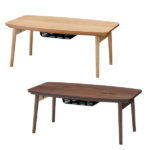ウォルナット材を使用し上品な風合いのデザインコタツテーブル 北欧スタイル 75×75cm
