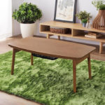 ウォルナット材を使用し上品な風合いのデザインコタツテーブル 北欧スタイル 105×75cm