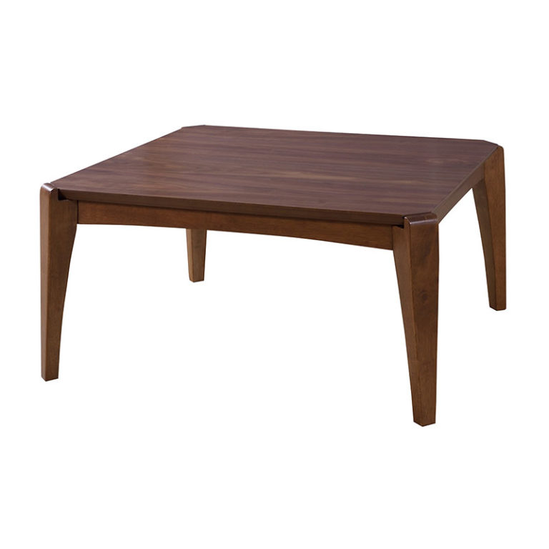 ウォルナット材を使用し上品な風合いのデザインコタツテーブル 北欧スタイル 75×75cm