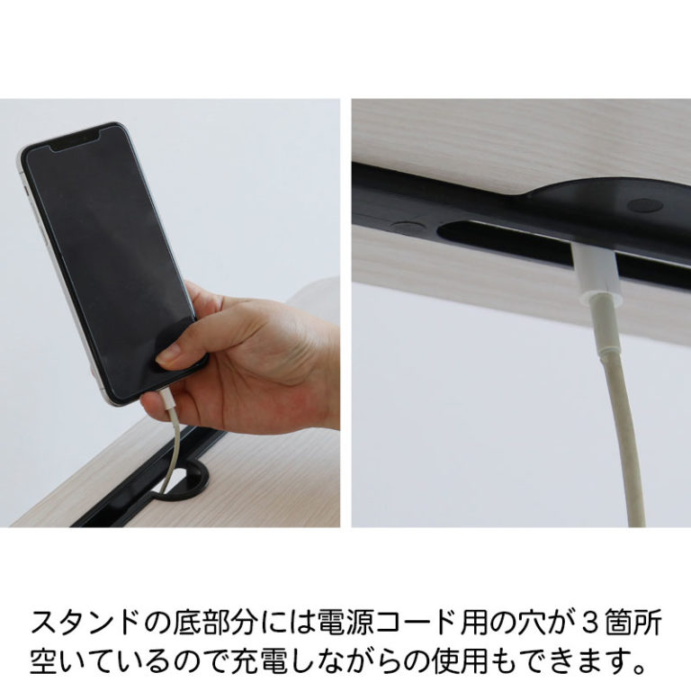 軽量コンパクトな折り畳みテーブル ドリンクホルダー/引き出し/タブレットスタンド付き