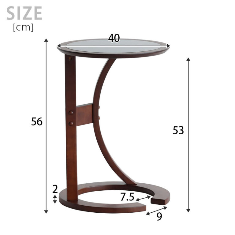 ガラス天板を使った木のサイドテーブル ソファやテーブルなどと一緒に使えば生活がより快適で便利に。
